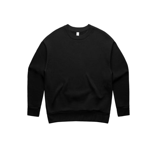 BLACK CREWNECK .